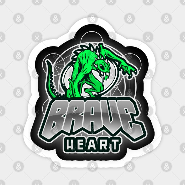 Brave heart monster Sticker by Wolf Clothing Co